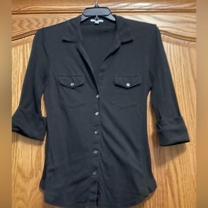 James Perse black button up shirt.